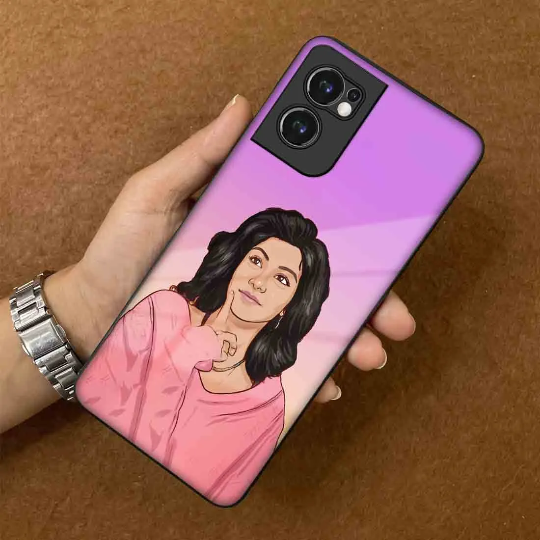 Oneplus Nord CE2 5G Back Cover with Photo Custom Design Back Case - Cartoonify From Photo
