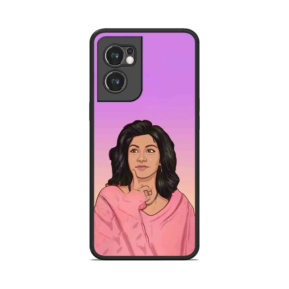 Oneplus Nord CE2 5G Back Cover with Photo Custom Design Back Case - Cartoonify From Photo