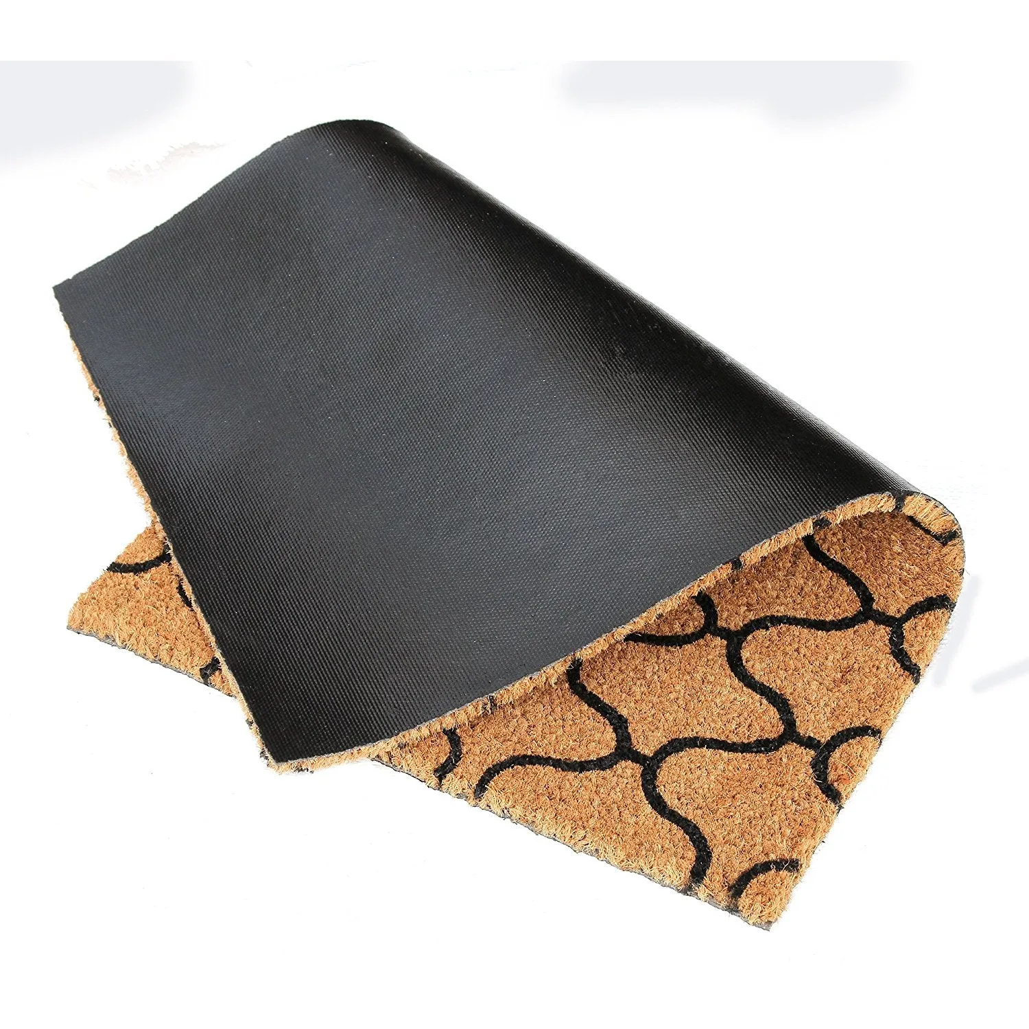 OnlyMat Elegant Greeky Pattern Printed Entrance Coir Doormat