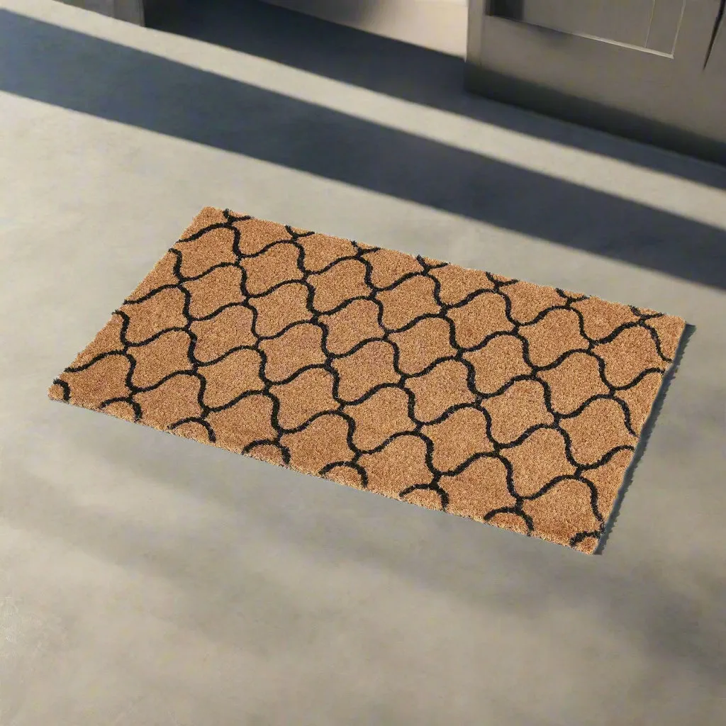 OnlyMat Elegant Greeky Pattern Printed Entrance Coir Doormat