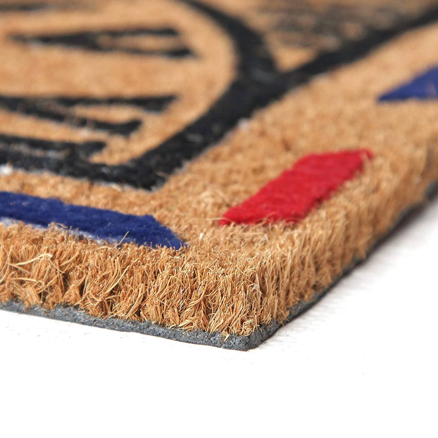 OnlyMat Elegant Natural Coir Anti-slip Flock Floor Mat