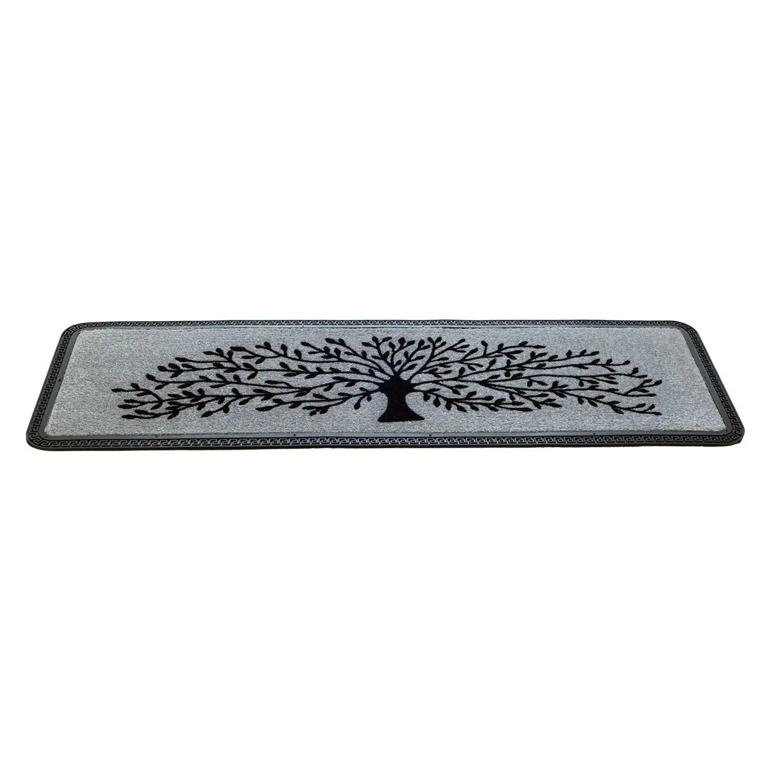 OnlyMat Elegant Soft Anti-Skid Polypropylene Tree Flocked Floor Mat -GREY , 40 cm x 120 cm