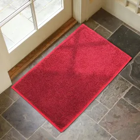 OnlyMat Soft Quickdry Plain Red Mat  (45cm x 75cm x  8mm) (Red)