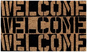 OnlyMat Welcome Design Natural Coir Doormat