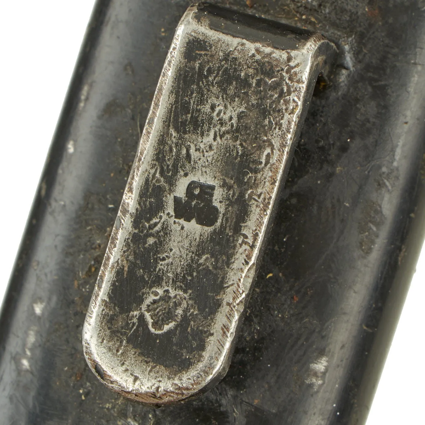 Original Austrian WWI Mannlicher M1895 Rifle Bayonet by ŒWG Steyr with Sight on Muzzle Ring & Scabbard