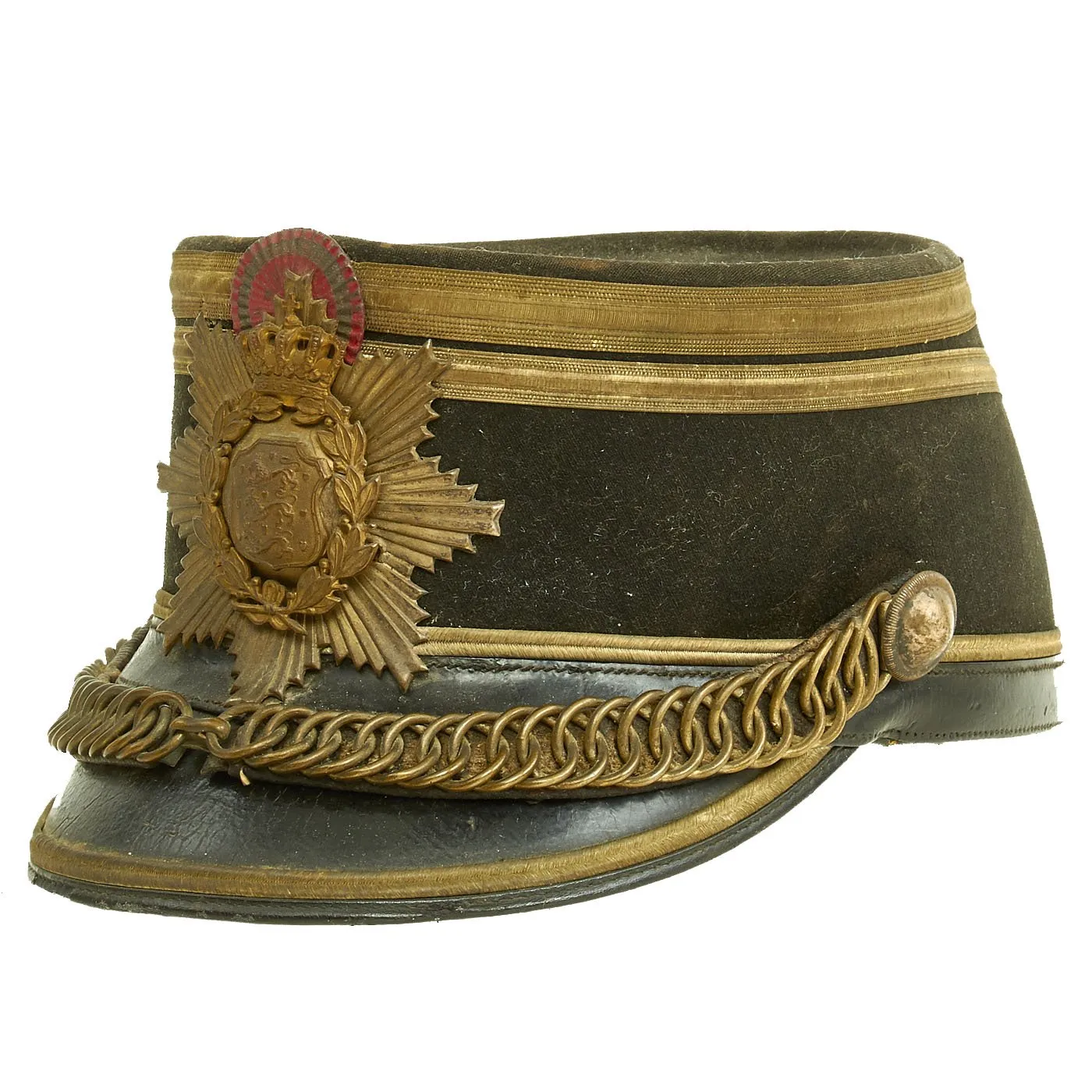 Original Danish 19th Century Officer Shako by C.L. Seifert