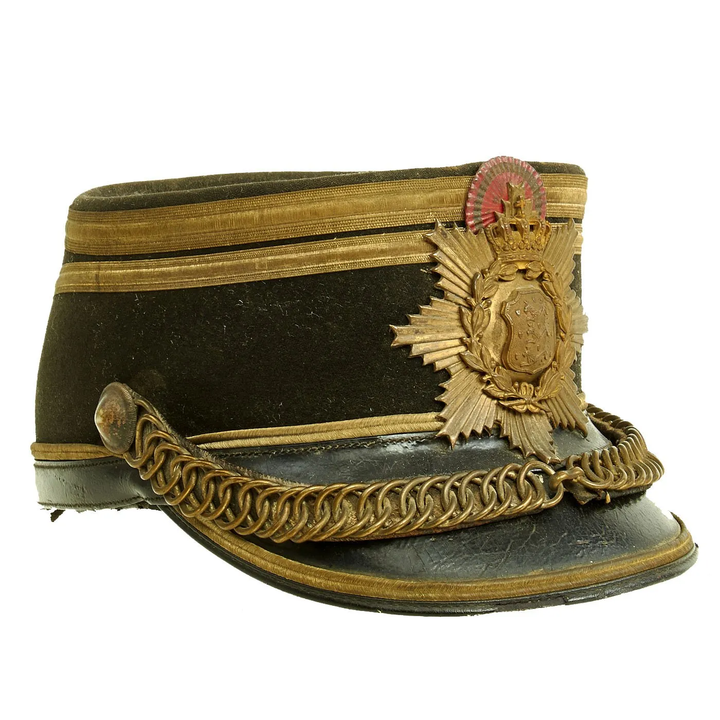 Original Danish 19th Century Officer Shako by C.L. Seifert