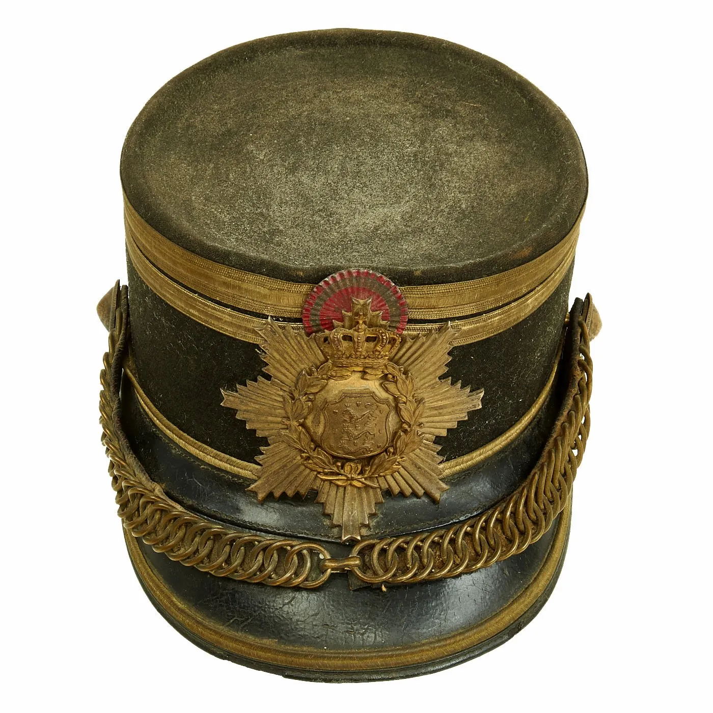Original Danish 19th Century Officer Shako by C.L. Seifert