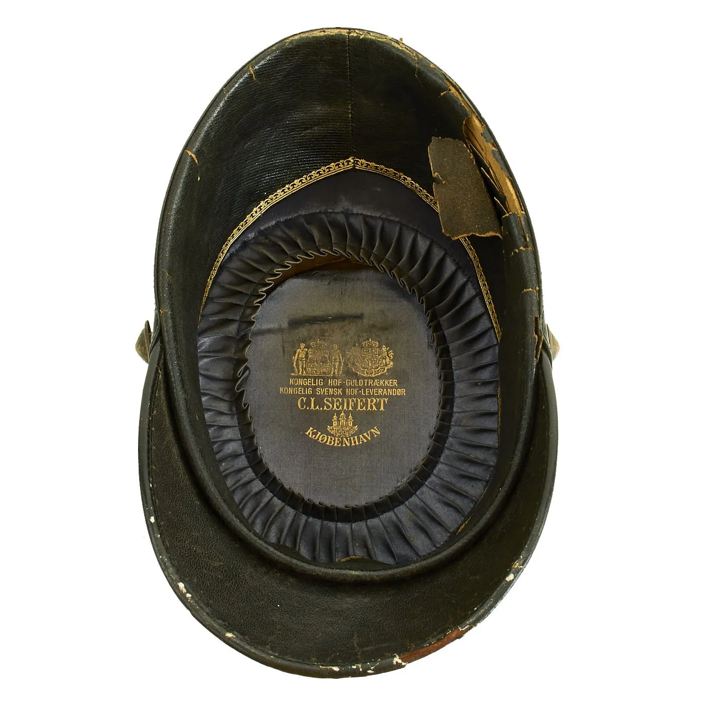 Original Danish 19th Century Officer Shako by C.L. Seifert