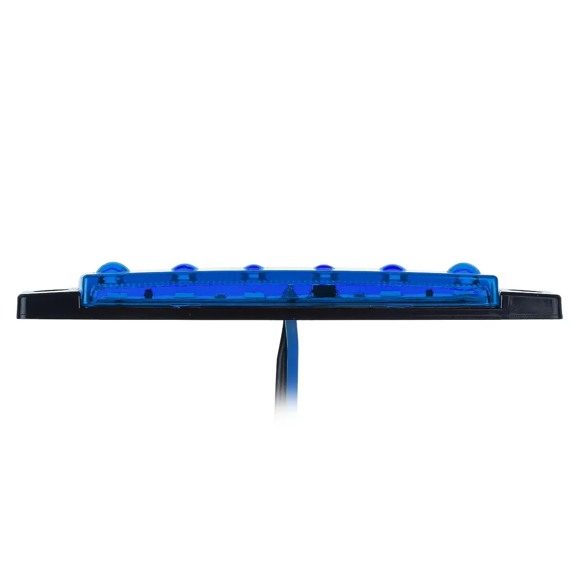 Partsam 20PCS 3.8inch Blue Led Marker Clearance light Truck Trailer Boat Lights Indicators Deco., Thin Line Led Cab Marker Truck Lorry Van RV Camper Parts Taillight License Plate Light Lamp 6led