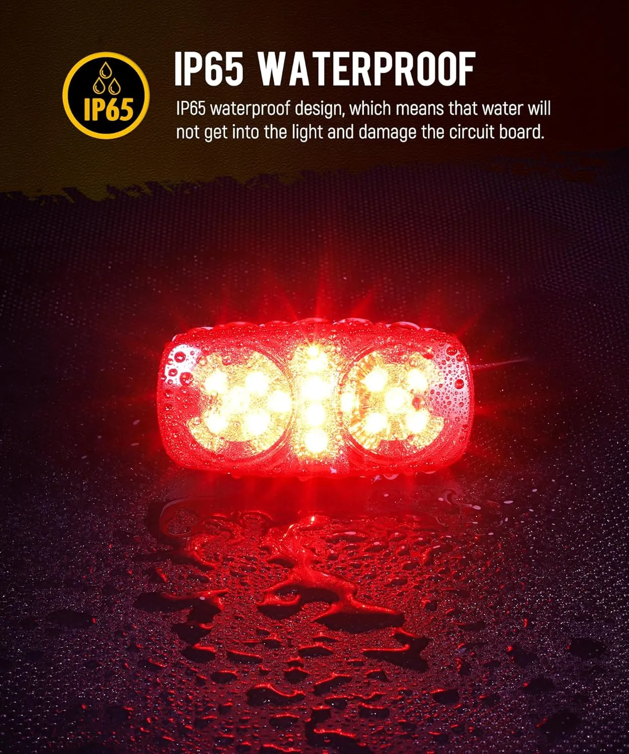 Partsam 4Pcs Red Trailer RV [16 LED] Marker Lights with [Reflector Cup], Double Bullseye Side Marker Clearance Lights Indicators with [Bullet Plug] for Truck Camper Motorhome, 12V