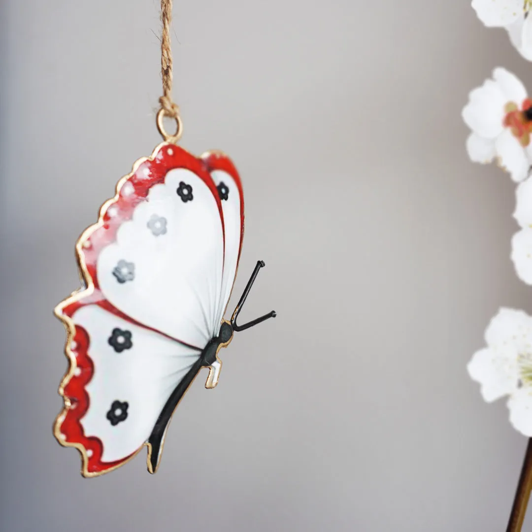 Perching White Tin Butterfly