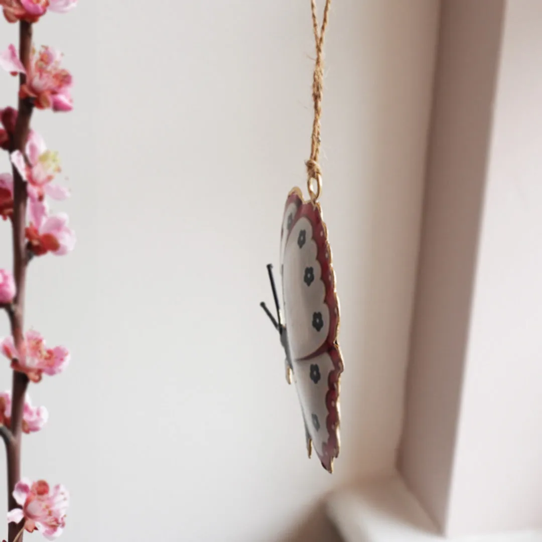 Perching White Tin Butterfly