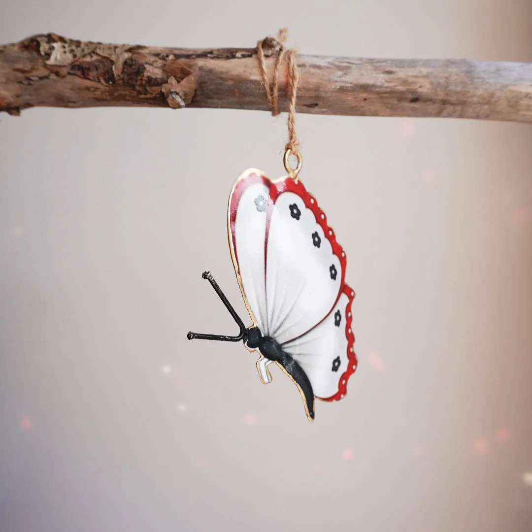 Perching White Tin Butterfly