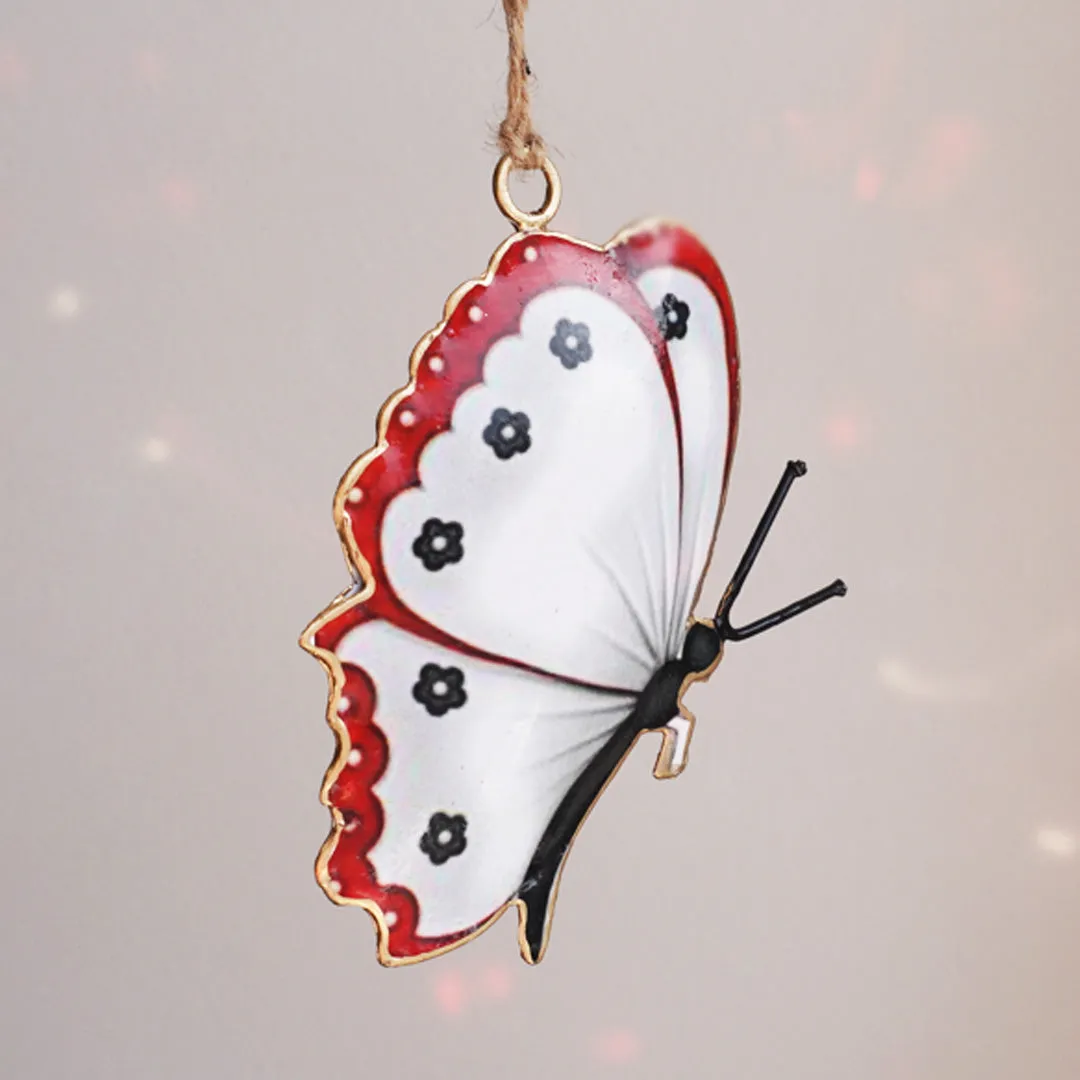 Perching White Tin Butterfly
