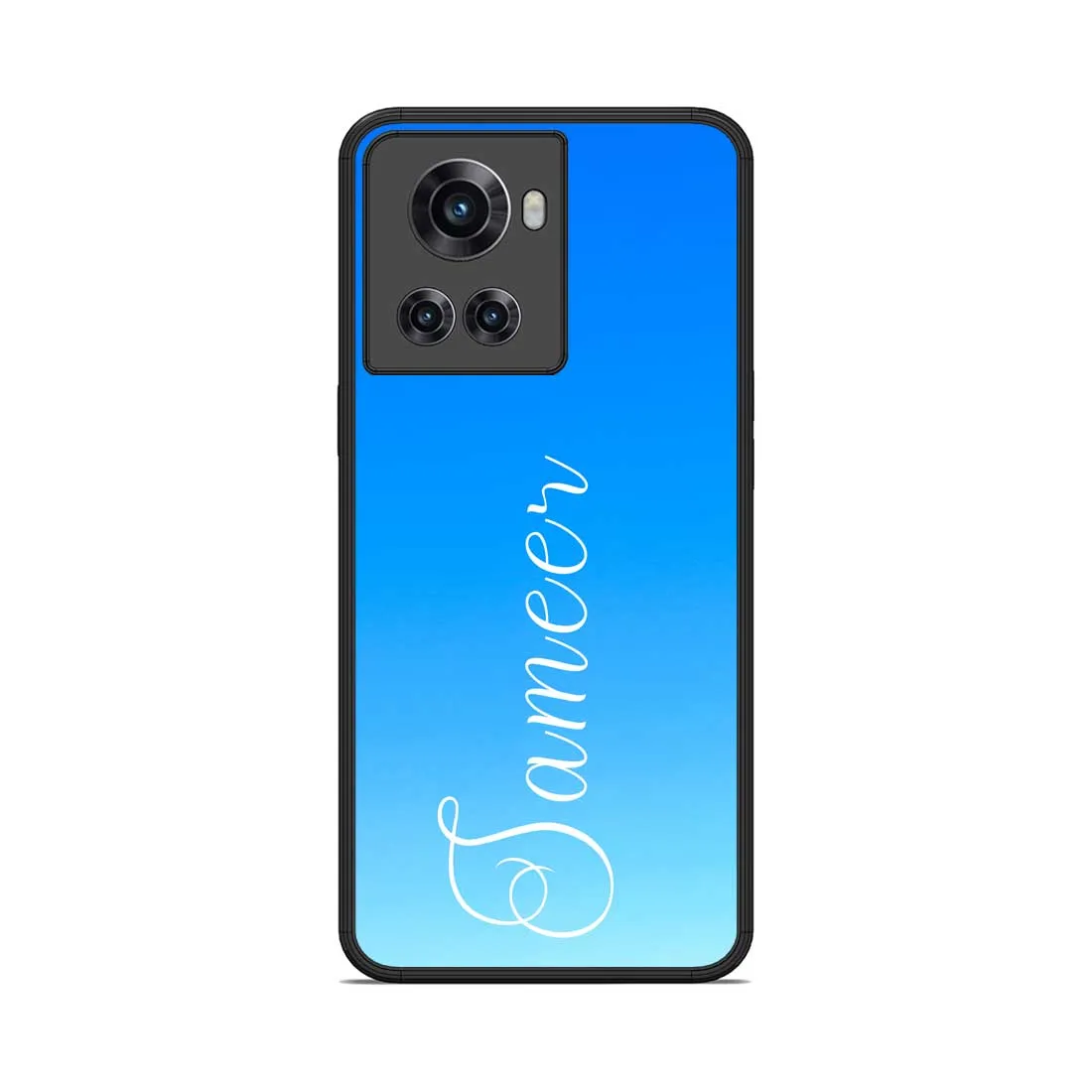 Personalized Oneplus 10R Back Cover With Name - Blue Sea
