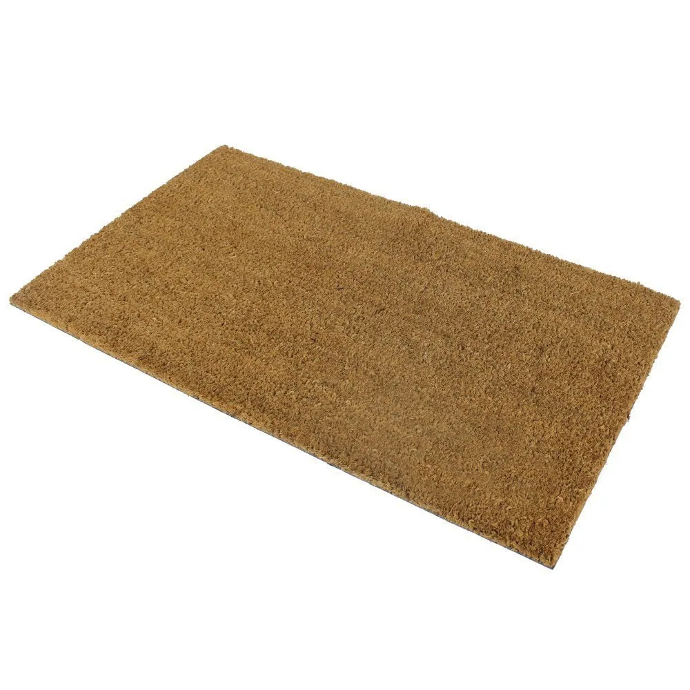 Plain Blank Natural Coir Door Mat with Anti-Slip PVC Backing