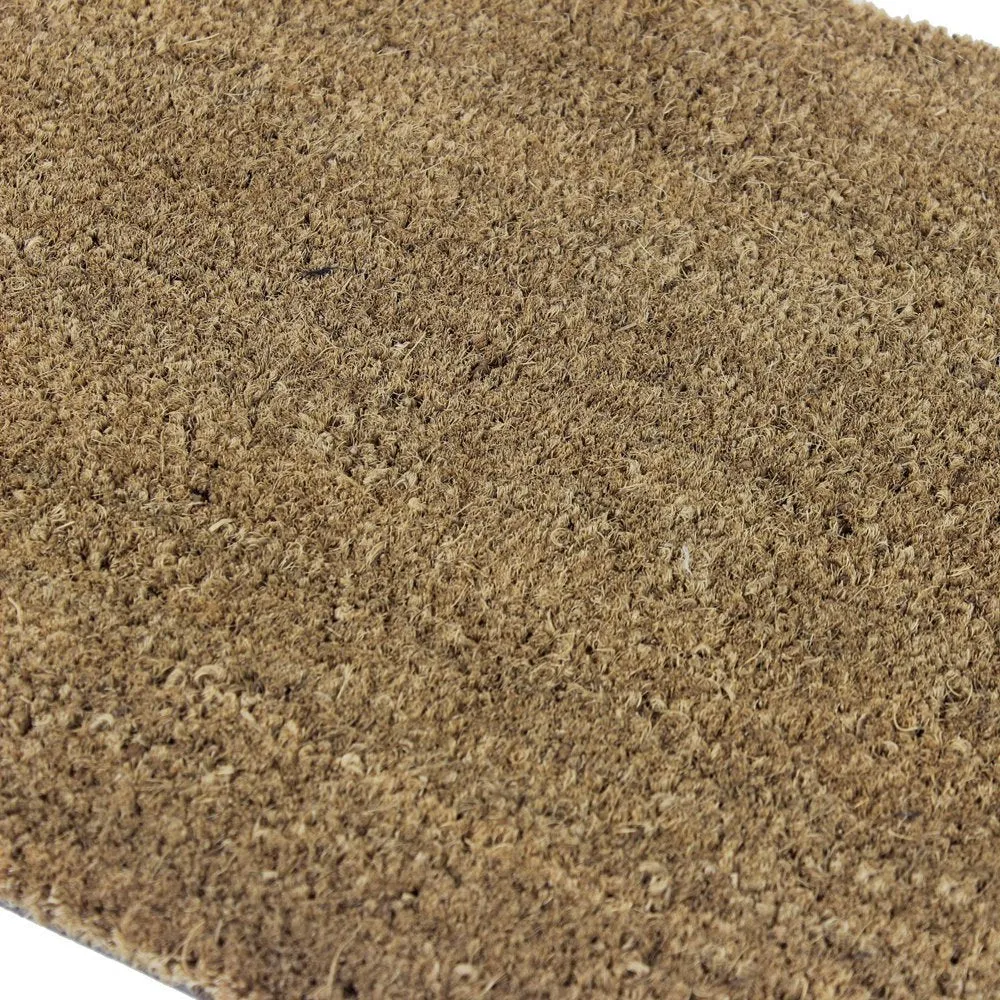 Plain Blank Natural Coir Door Mat with Anti-Slip PVC Backing