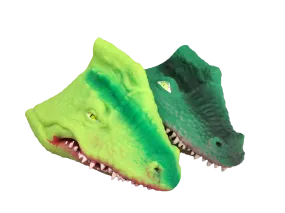 Plastic Gator Hand Puppet - Green