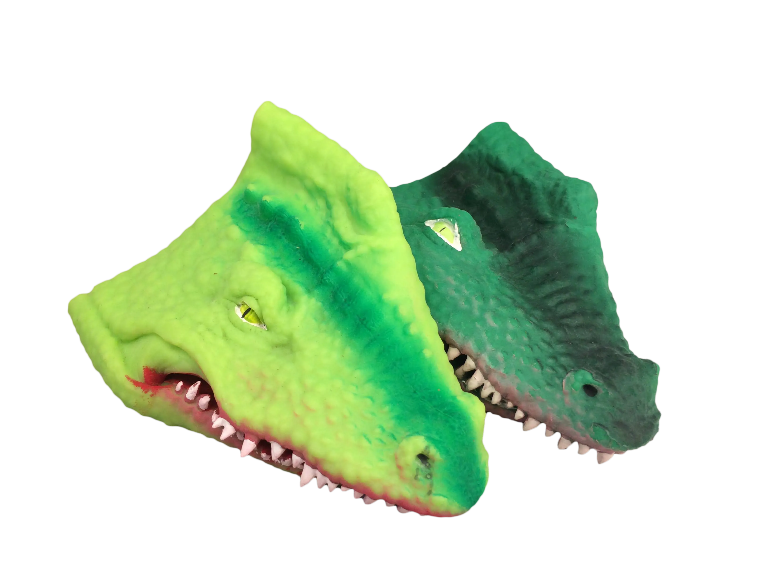 Plastic Gator Hand Puppet - Green
