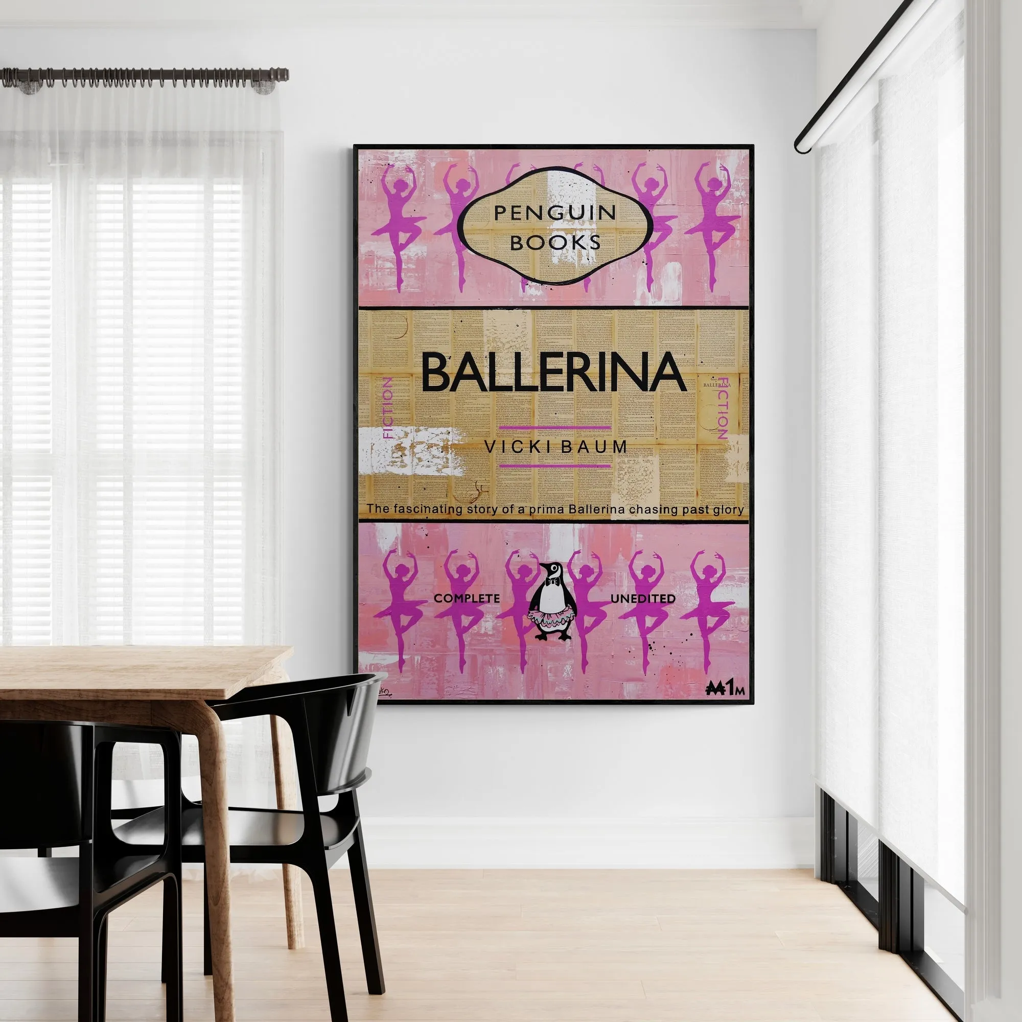 Prima 140cm x 100cm Ballerina Urban Pop Book Club Painting