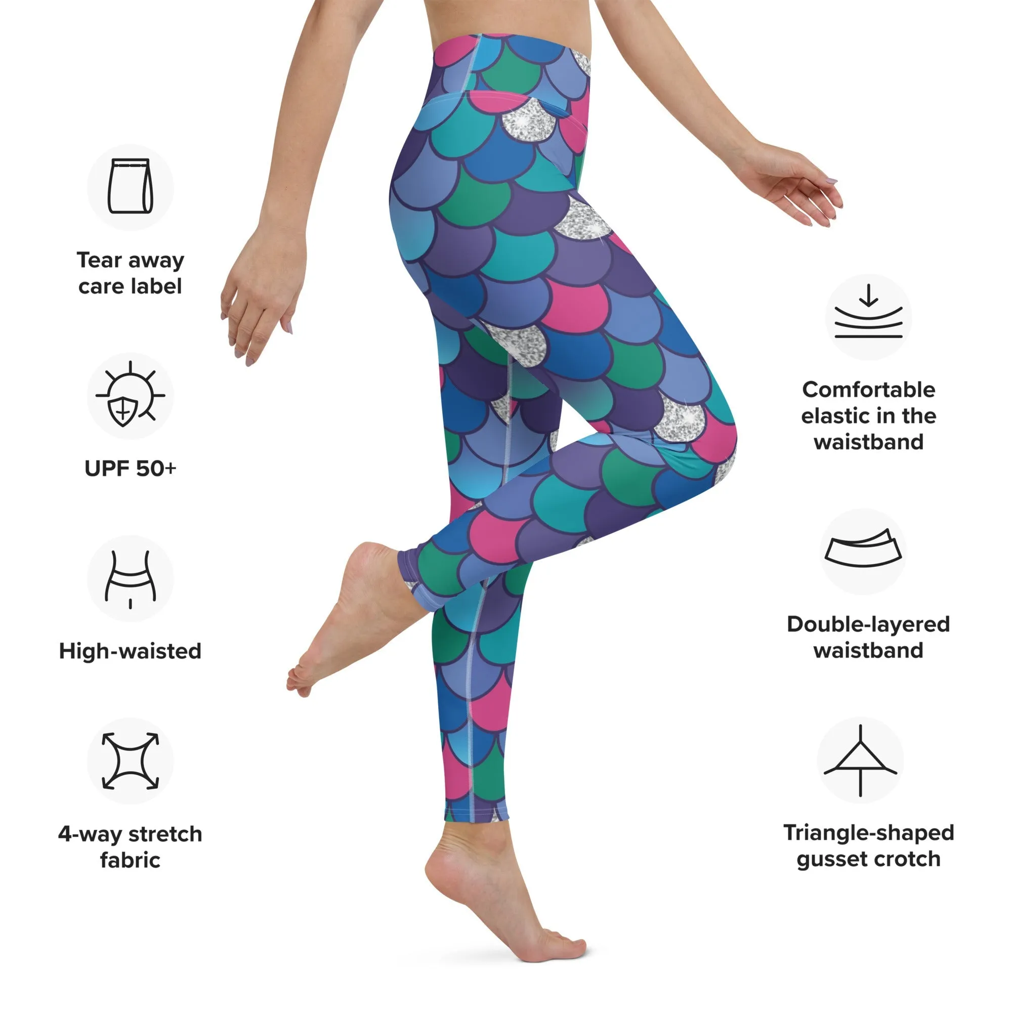 Rainbow Scales Yoga Leggings