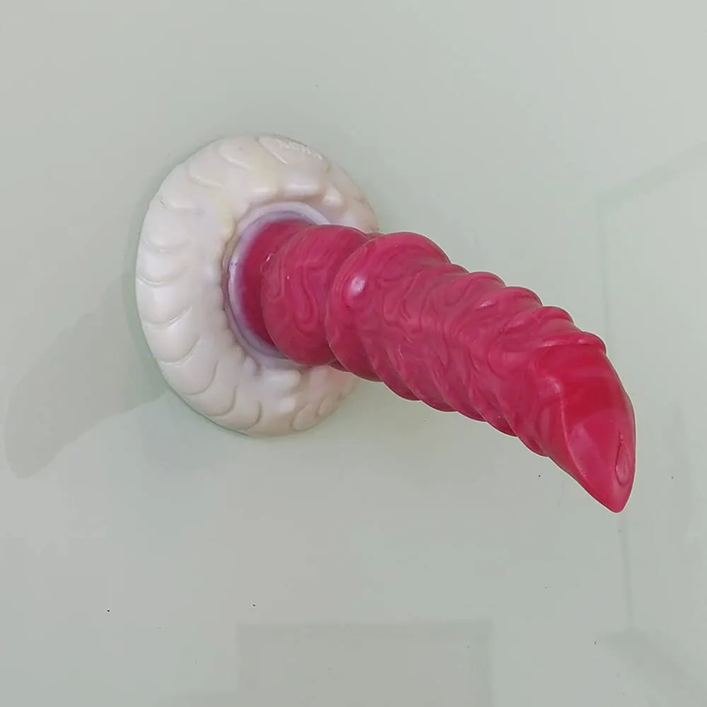 Realistic Pink Dragon Dildo 7.28 inches Silicone Tentacle Adult Toy