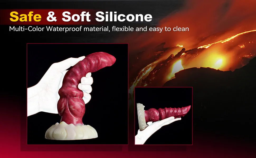 Realistic Pink Dragon Dildo 7.28 inches Silicone Tentacle Adult Toy