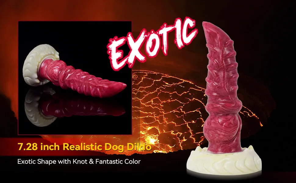 Realistic Pink Dragon Dildo 7.28 inches Silicone Tentacle Adult Toy