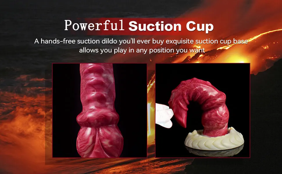 Realistic Pink Dragon Dildo 7.28 inches Silicone Tentacle Adult Toy