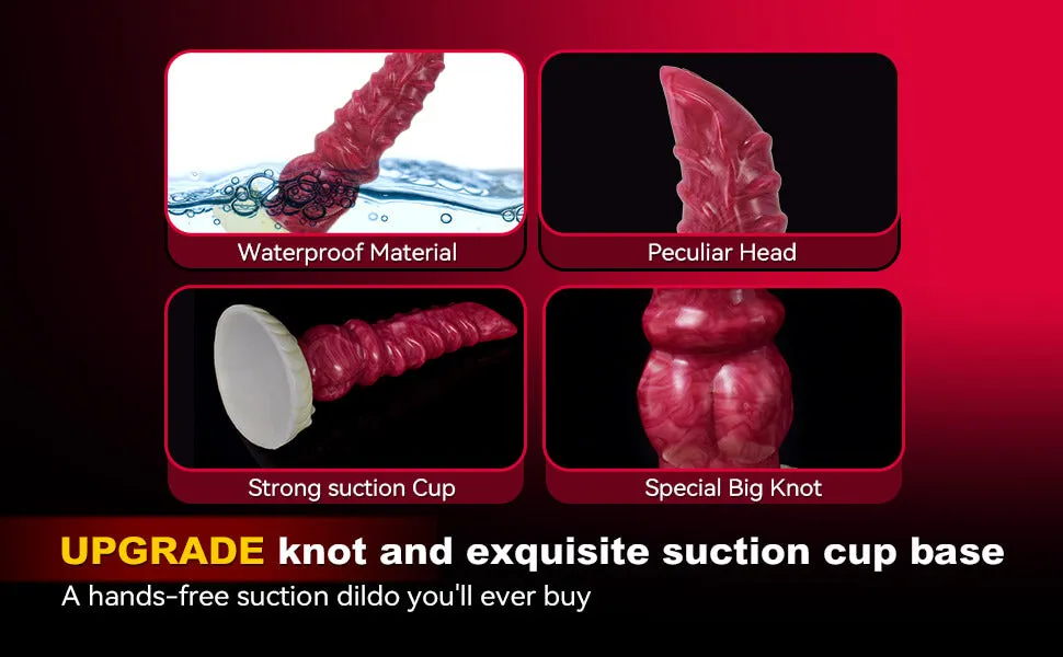 Realistic Pink Dragon Dildo 7.28 inches Silicone Tentacle Adult Toy