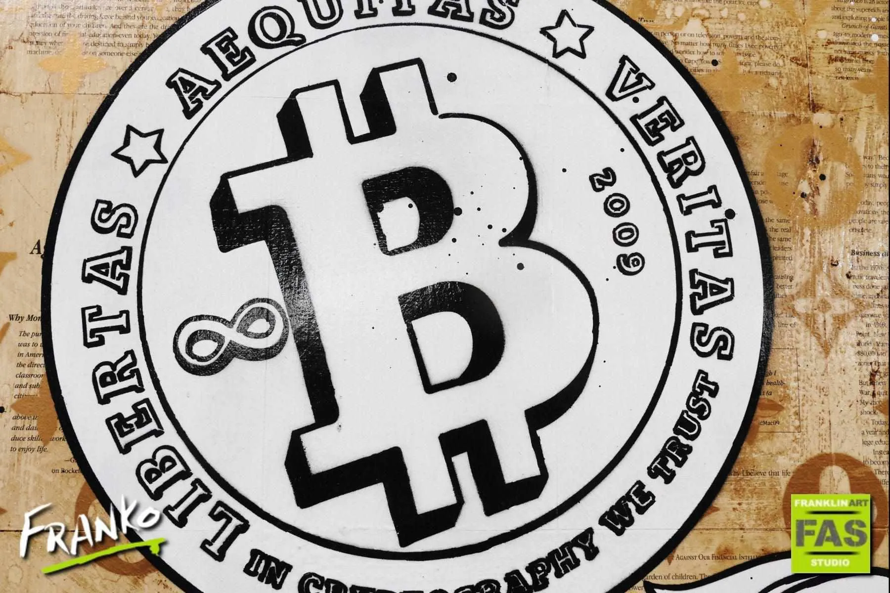 Richie V. 6 75cm x 100cm Richie Rich Bitcoin Vintage Book Pop art Painting (SOLD)