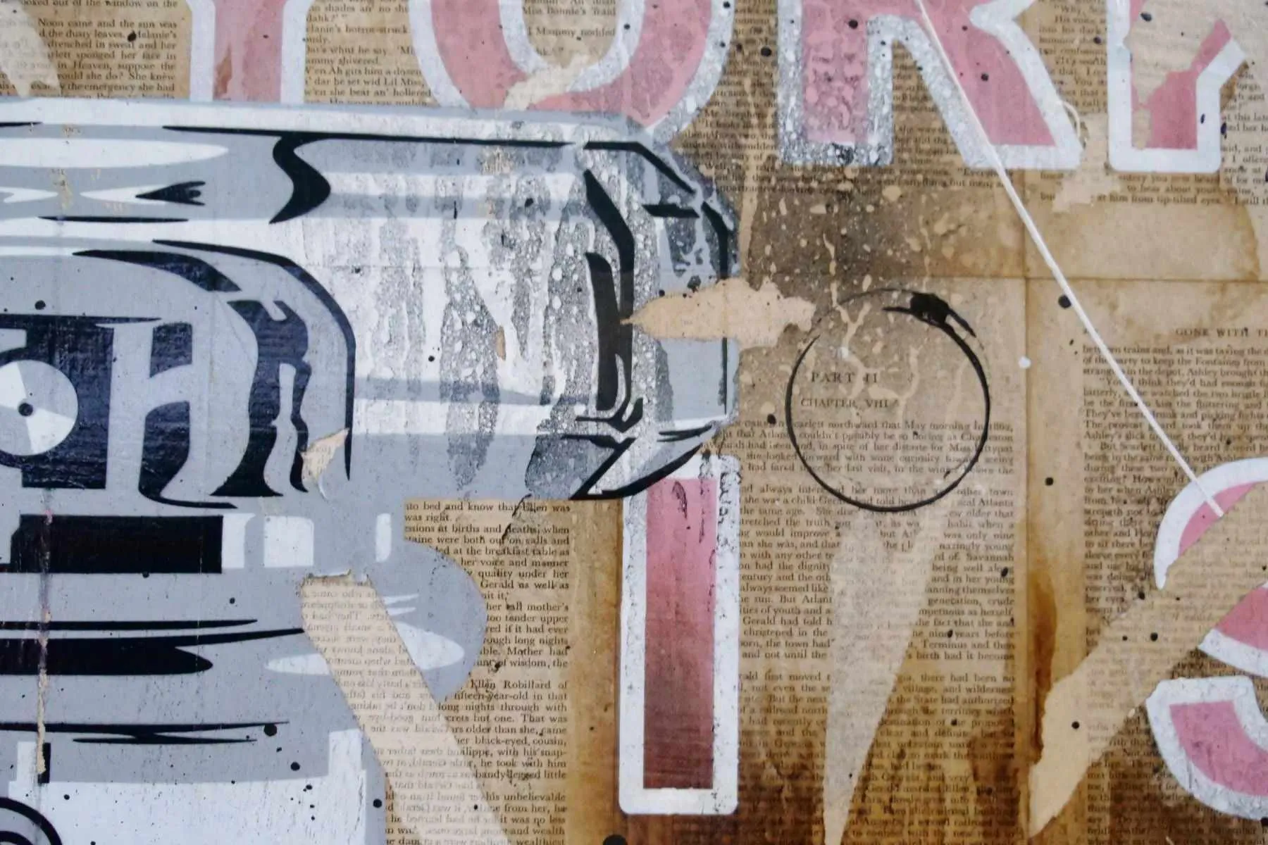 Ripped 120cm x 100cm Urban Pop Book Club Painting (SOLD)