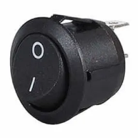 Switch Rocker Round On/Off Black bg1