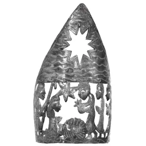 Tabletop Nativity Scene with Candle Holder 13 x 7  Croix des Bouquets