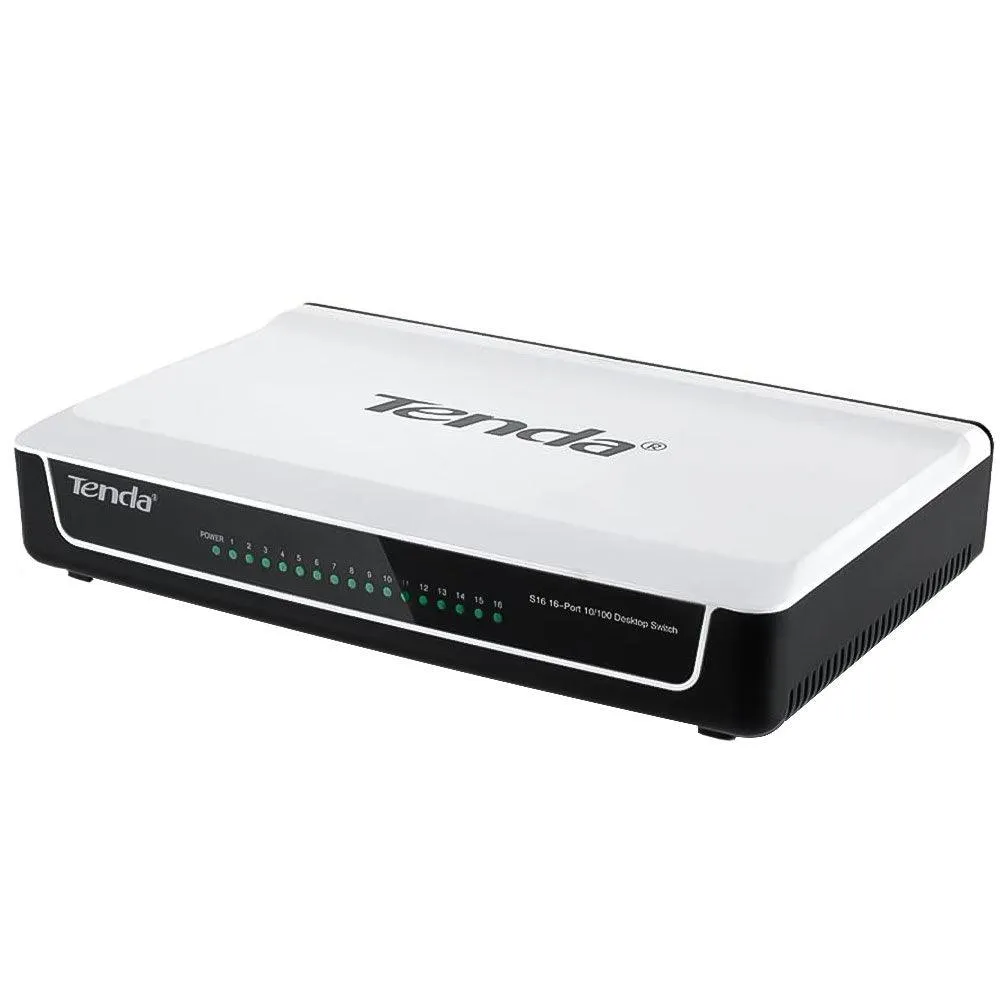 Tenda S16 Unmanaged Desktop Switch 16 Ports 10/100Mbps