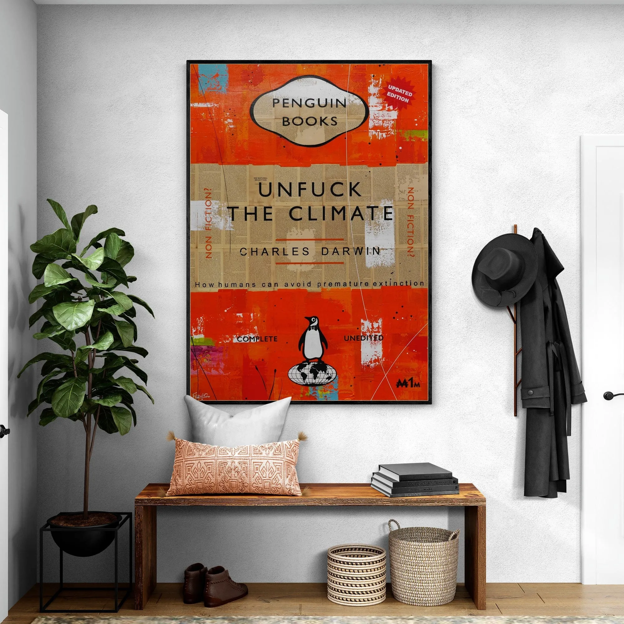The Changing Climate 140cm x 100cm Urban Pop Book Club Painting (SOLD)