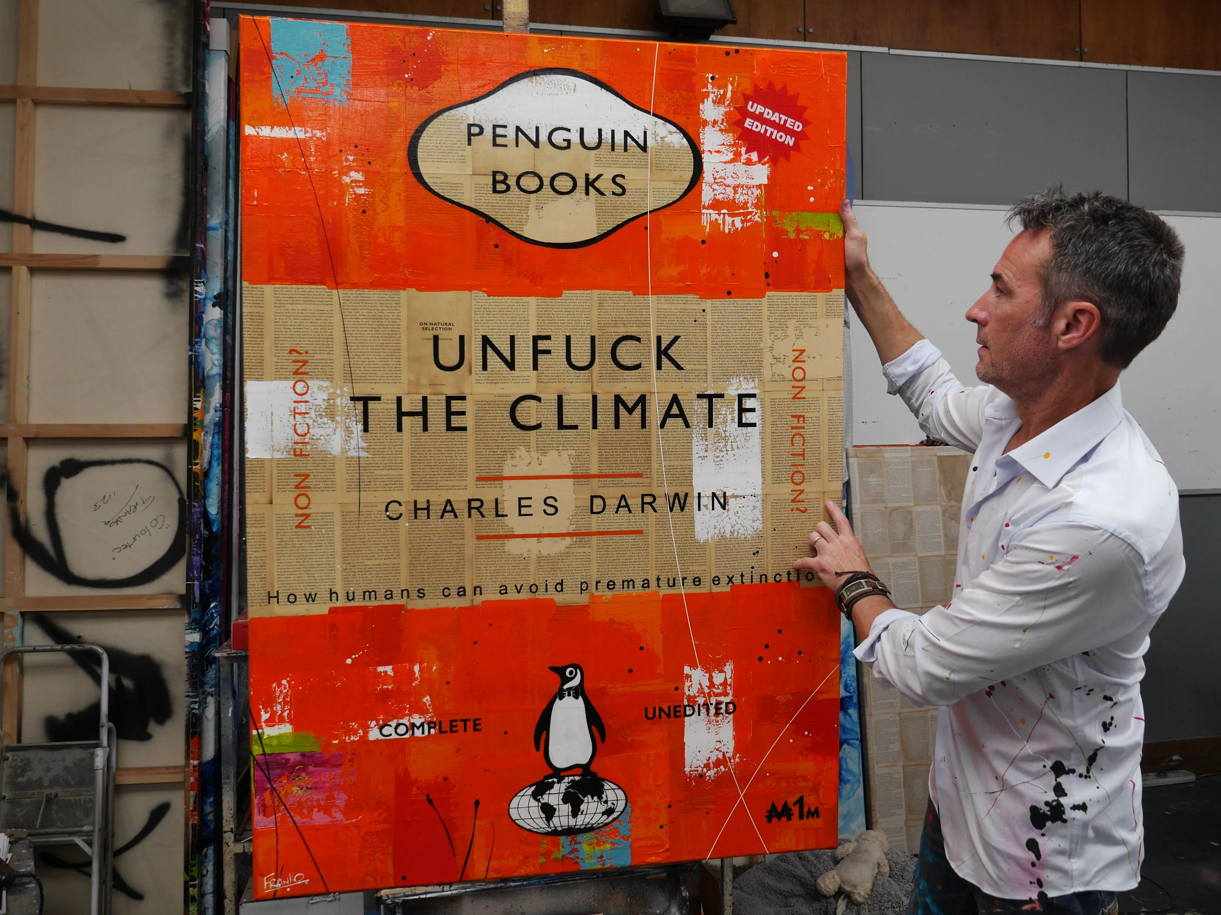 The Changing Climate 140cm x 100cm Urban Pop Book Club Painting (SOLD)