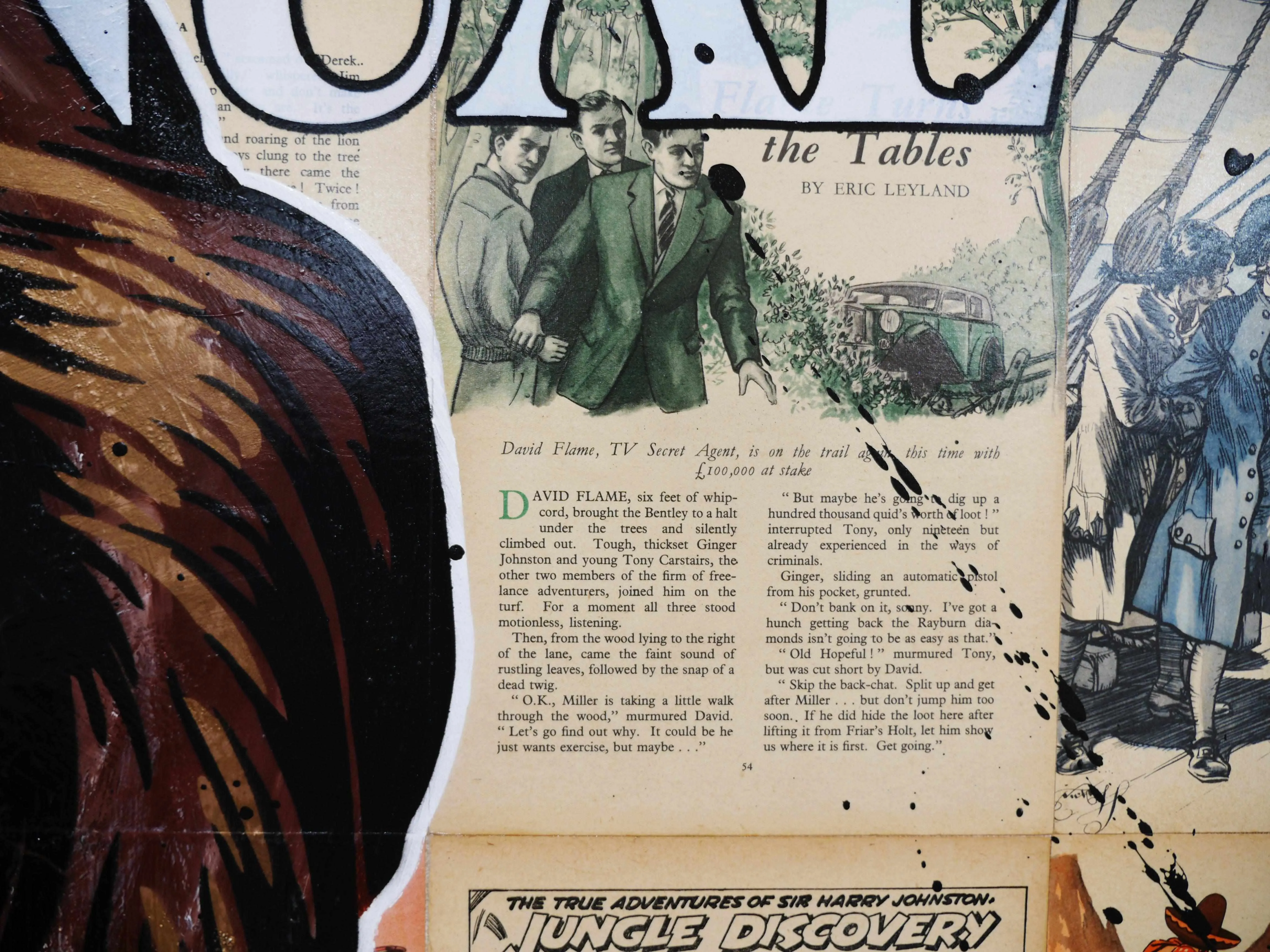 The Daily Mail 120cm x 100cm The Daily Mail Boys Annual Vintage Book Pop art Painting