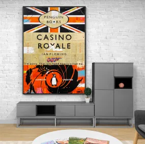 The Last Hand 140cm x 100cm Casino Royale Urban Pop Book Club Painting