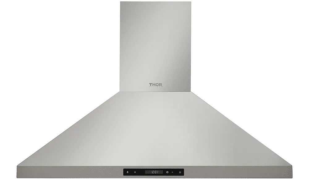 Thor Kitchen 5-Piece Pro Appliance Package - 36-Inch Gas Cooktop, Electric Wall Oven, Wall Mount Hood, Dishwasher & Refrigerator with Water Dispenser in Stainless Steel