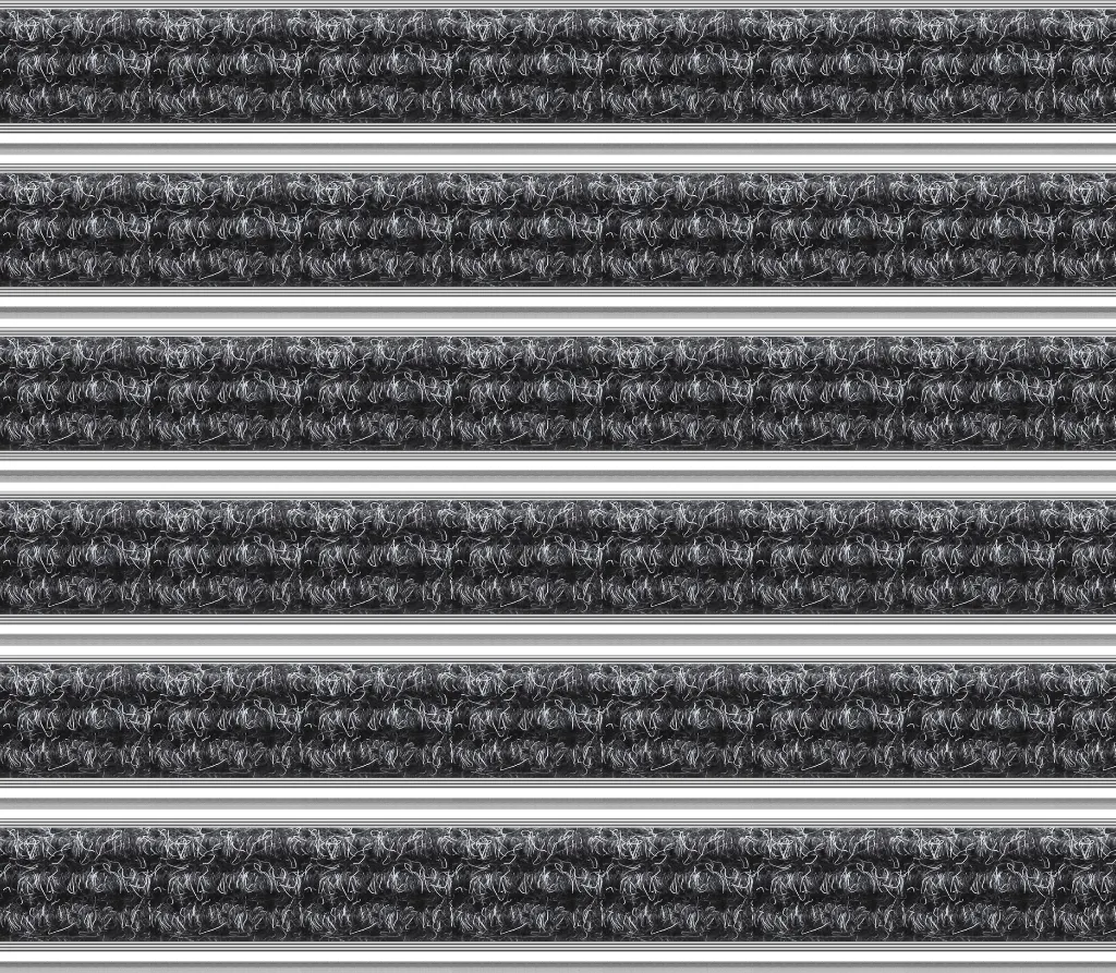 Top Clean Trend XL Aluminum Entrance Matting - 22mm with Ribbed Carpet & Scraper Bar