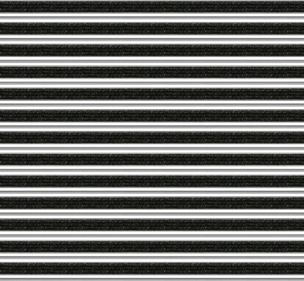 Top Clean Trend XL Aluminum Entrance Matting - 22mm with Ribbed Carpet & Scraper Bar