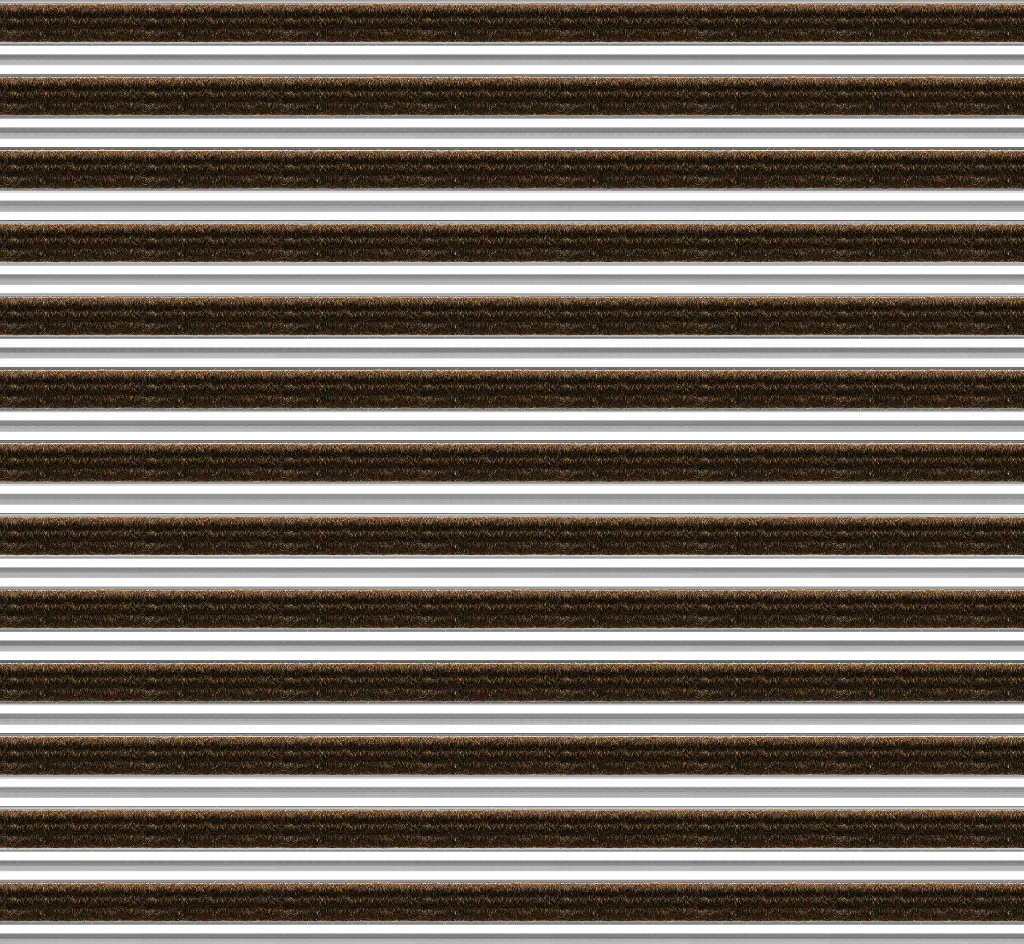 Top Clean Trend XL Aluminum Entrance Matting - 22mm with Ribbed Carpet & Scraper Bar
