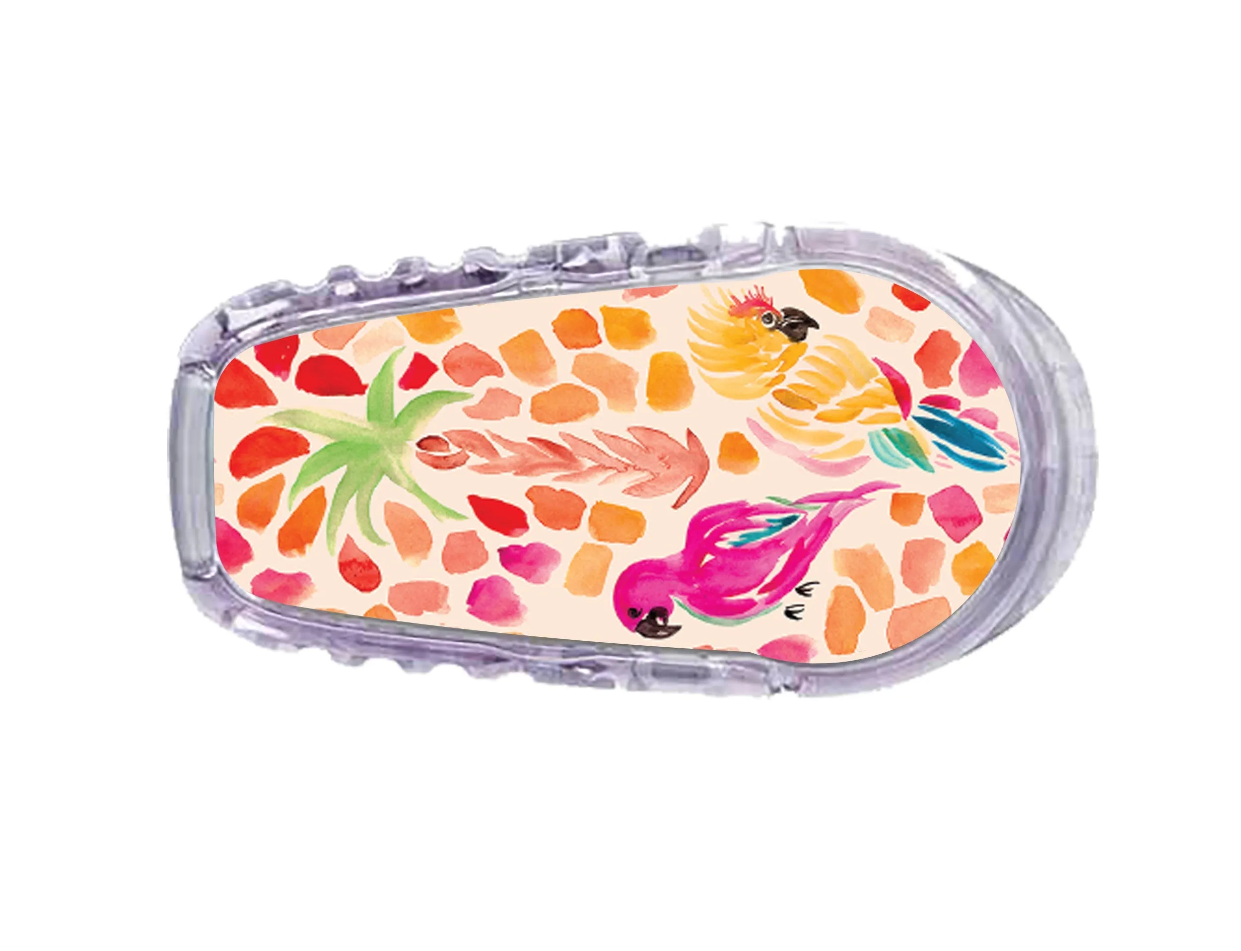 Tropical Watercolor Dexcom G6 Transmitter Sticker