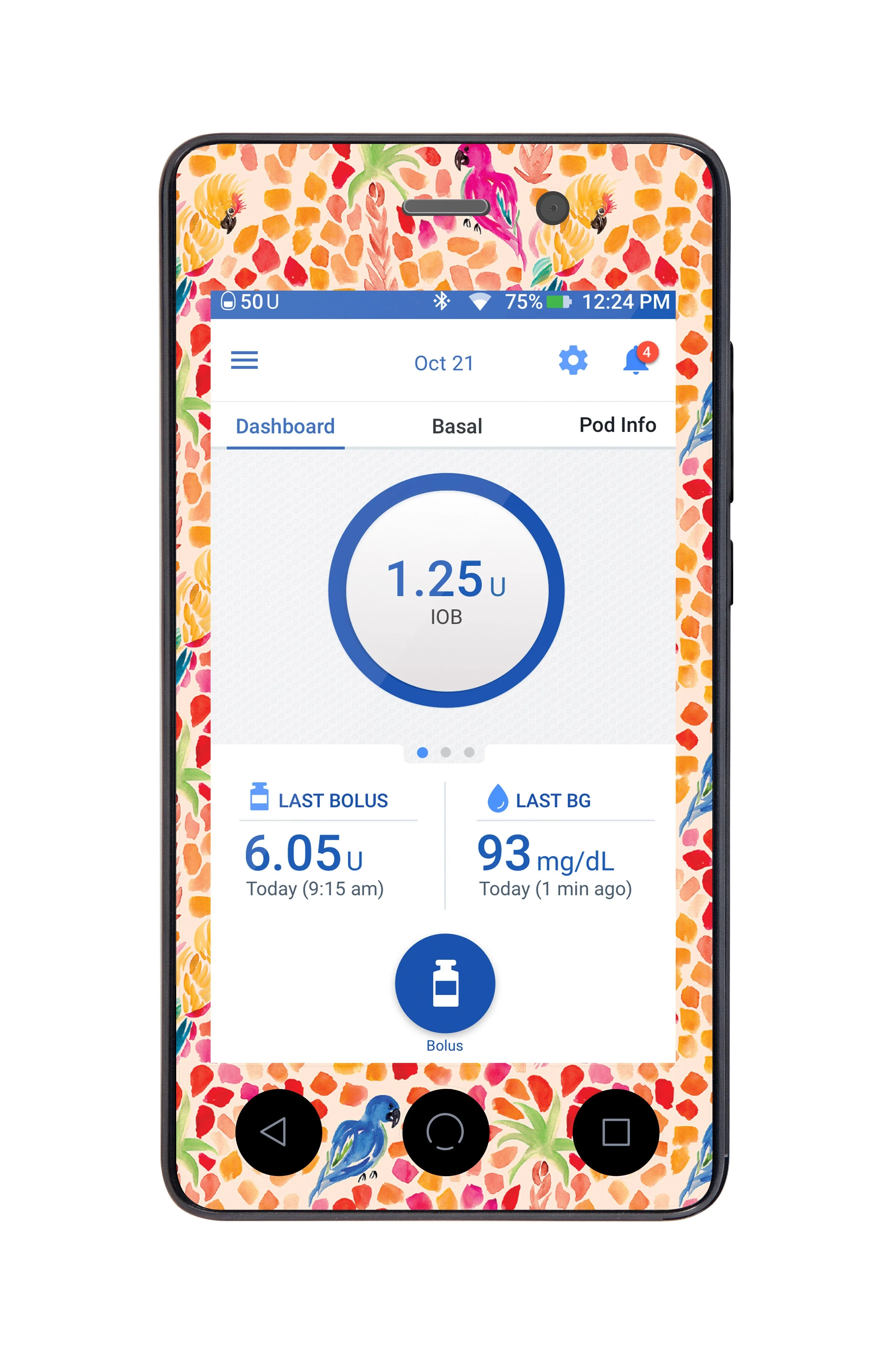 Tropical Watercolor for Omnipod DASH™