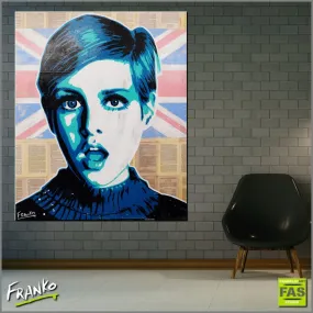 Twiggy Yes 120cm x 100cm Twiggy Vintage Book Pop art Painting (SOLD)