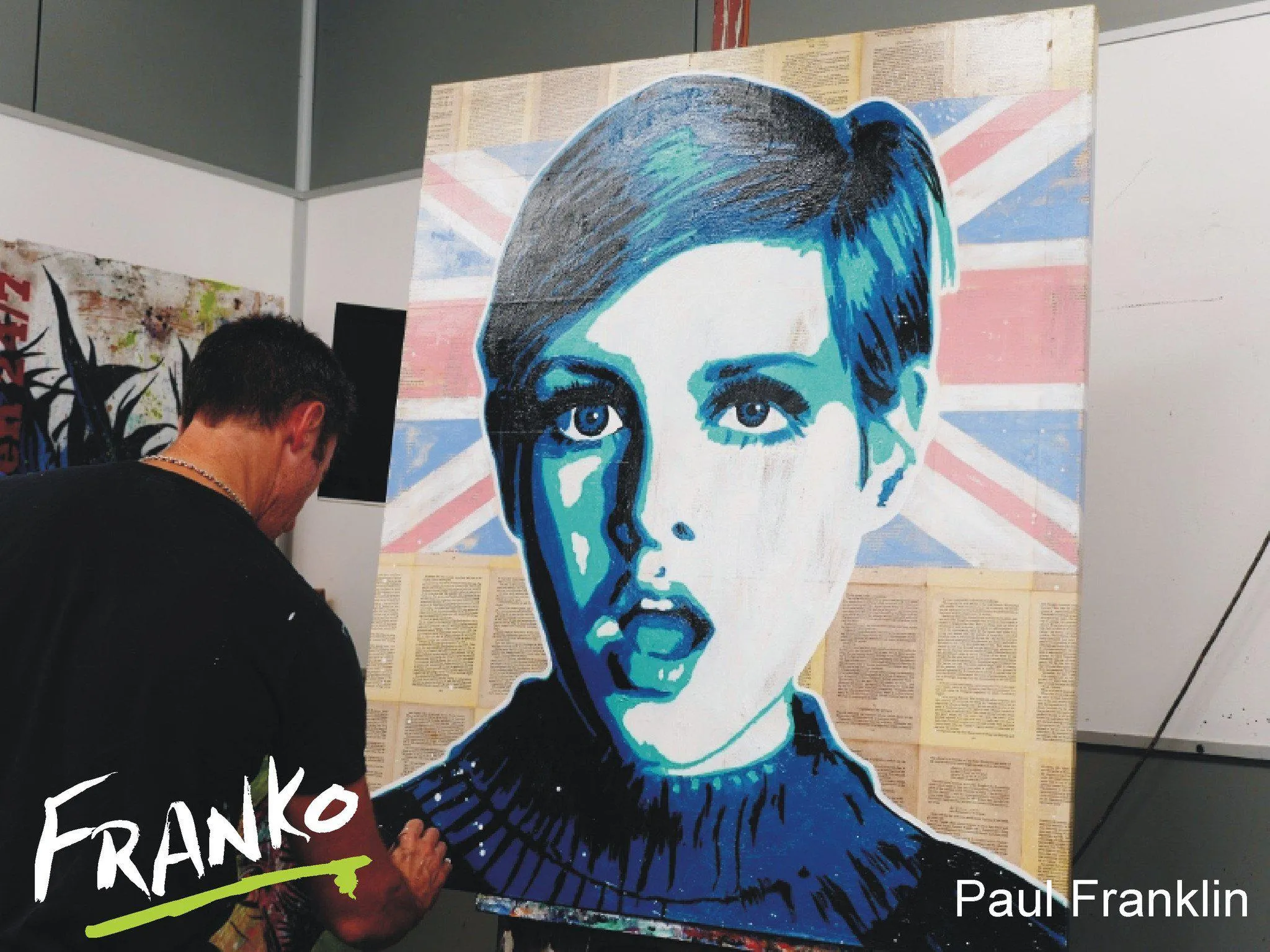 Twiggy Yes 120cm x 100cm Twiggy Vintage Book Pop art Painting (SOLD)