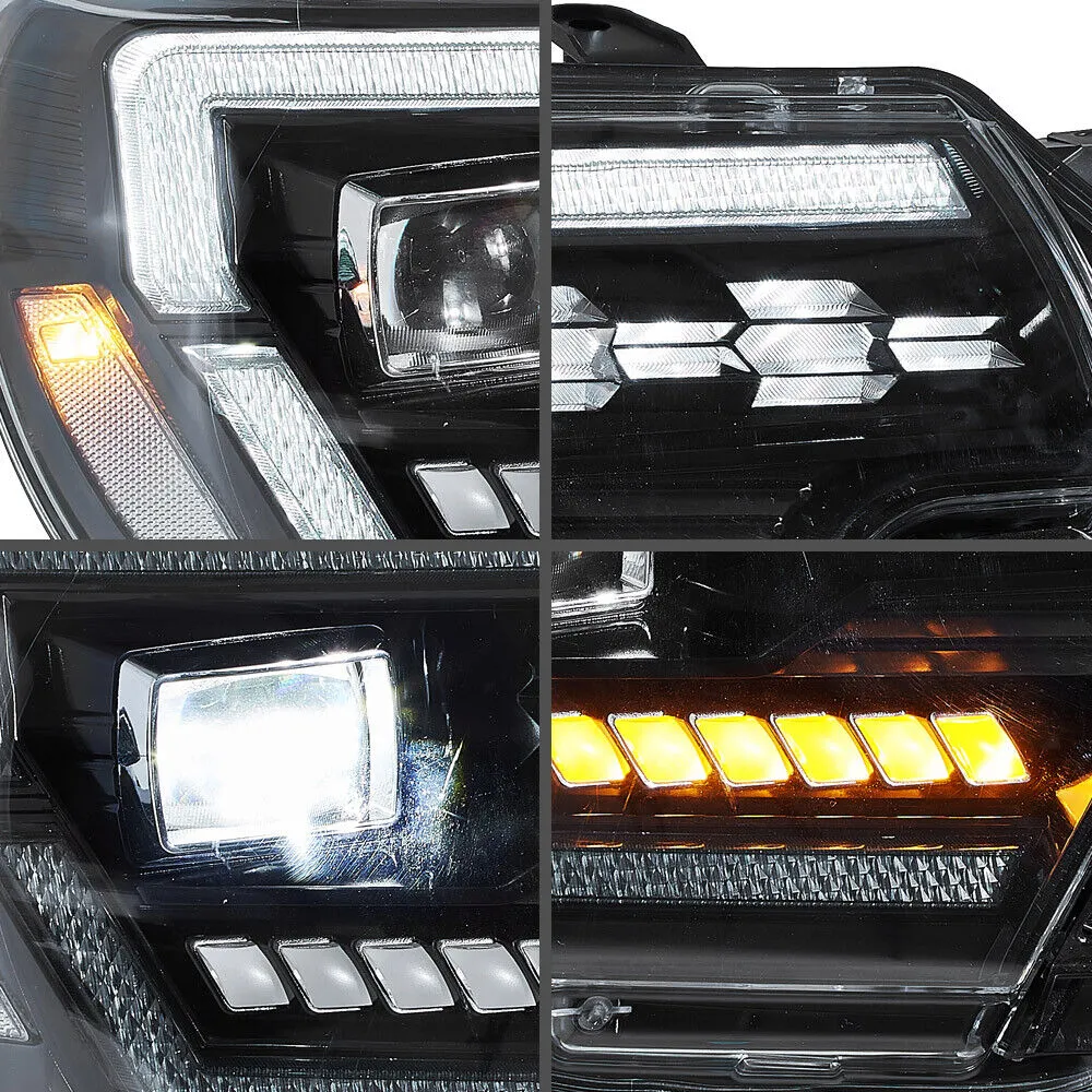 VLAND Full LED Headlights For Toyota Tacoma 2012-2015 2nd Gen Restyled With Dynamic DRL