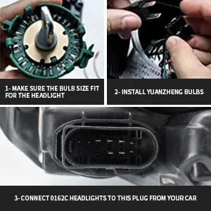 VLAND LED Demon Eye Headlights For Ford Focus 2015-2017 With Sequential Indicators Turn Signals
